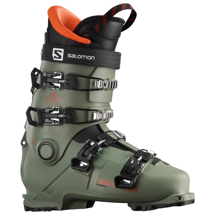 Salomon Chaussures de Ski Shift Pro 80 T AT Oil Green Black Orange Presentazione