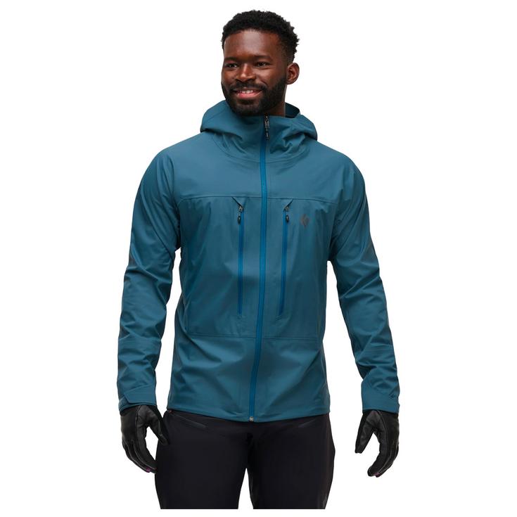 Black Diamond Giubbotto tecnico Dawn Patrol Hybrid Shell Midnight Blue Presentazione