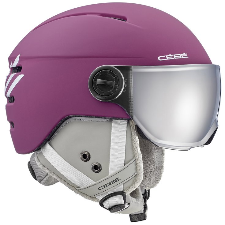 Cebe Visor helmet Fireball Junior Mat Purple White Overview