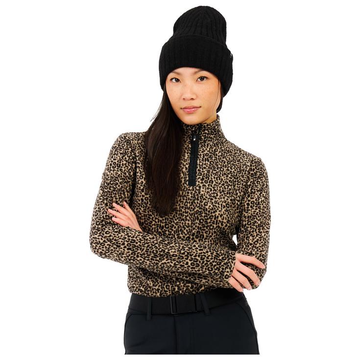 Protest Fleece PrtRefuzzy 1/4 Zip Active Top True Black Voorstelling