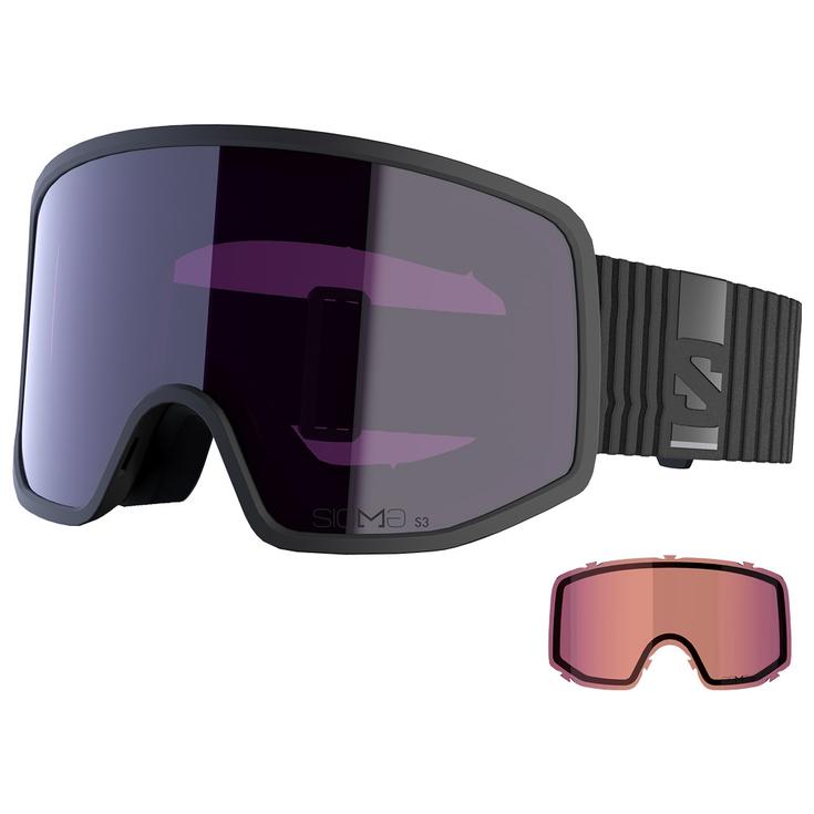 Salomon Skibrille Sentry Pro S Black Sigma Sky Blue + Sigma Light Blue Präsentation