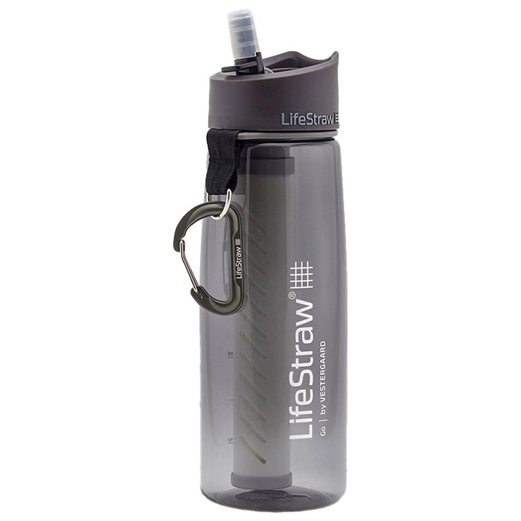 LifeStraw Trinkflasche Go Tritan Renew 650ml Dark Grey Präsentation