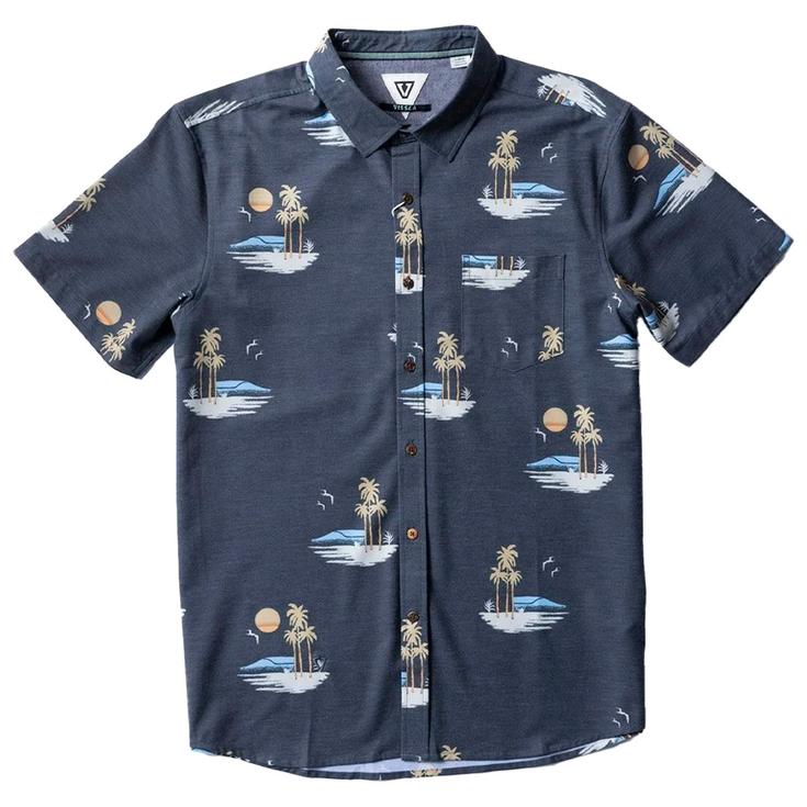 Vissla Camisa Tres Palmas Eco Short Sleeve Shirt Phantom Presentación