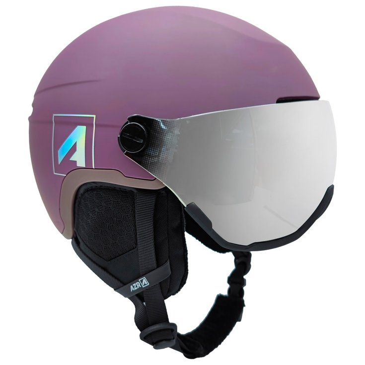 AZR Casco con visera Orion Visor Cramberry Mat Gris Miroir + Yellow Visor Presentación