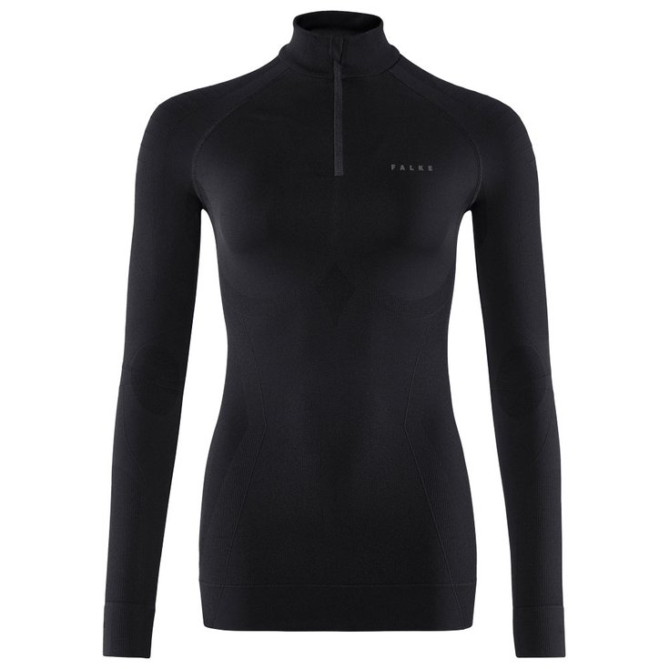 Falke Technical underwear Maximum Warm Zip Shirt Tight W Black Overview