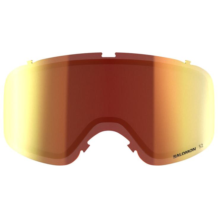 Salomon Ecran de masque Aksium 2.0 Lens Multilayer Mid Red Présentation