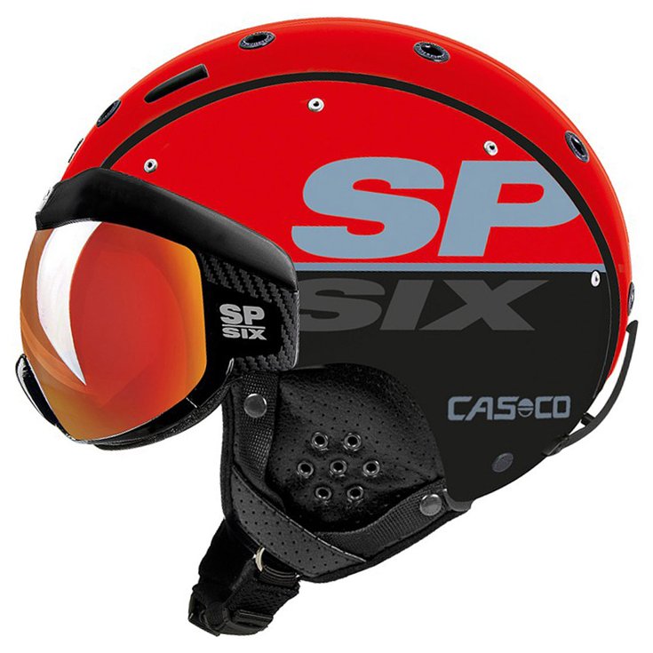 Casco Visor Helm SP-6 Visor Red Black Voorstelling