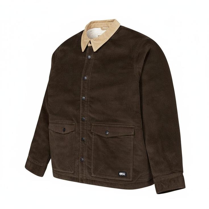 Picture Chemise Noliwa Corduroy Dark Chocolate Plaid Présentation