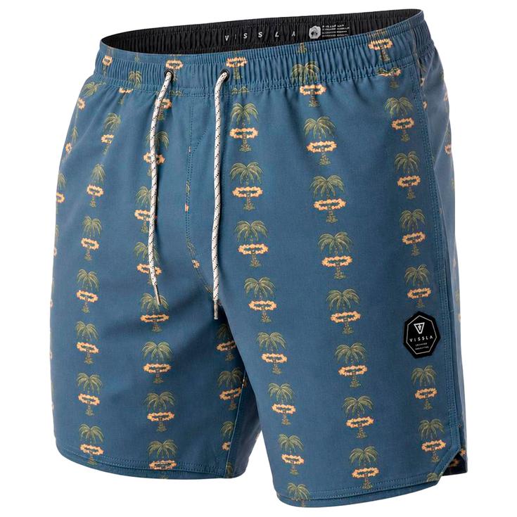 Vissla Badeshort Atomic Palms 16.5" Ecolastic Midnight Präsentation