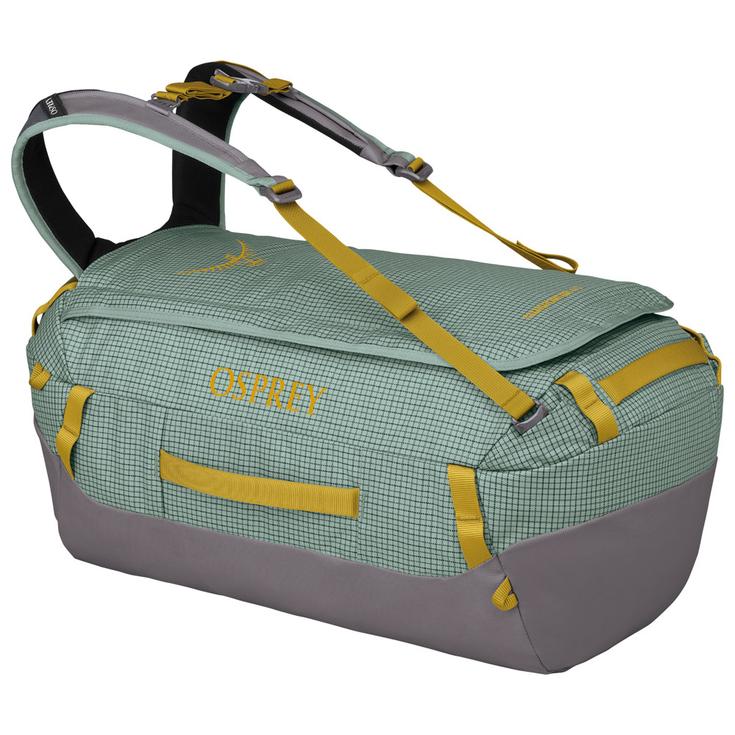 Osprey Seesack Transporter Duffel 40 Frost Mint Soundwave Grey Präsentation