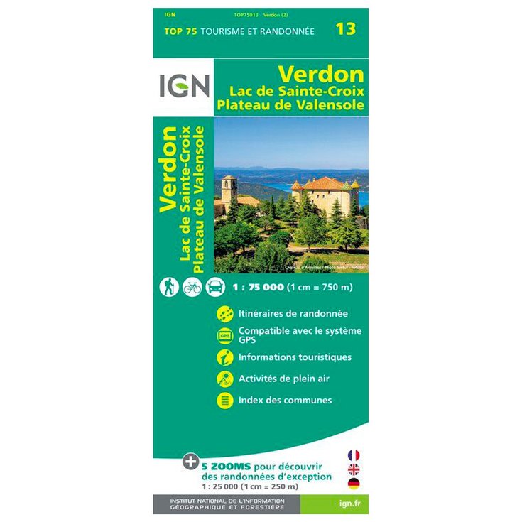 IGN Carte Verdon - Lac de Sainte-Croix - Plateau de Valensole Presentazione