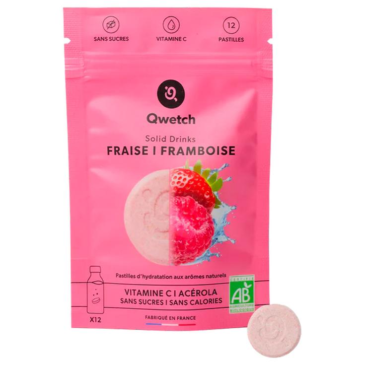 Qwetch Beverage Solid Drinks Bio (x12) Fraise & Framboise Overview