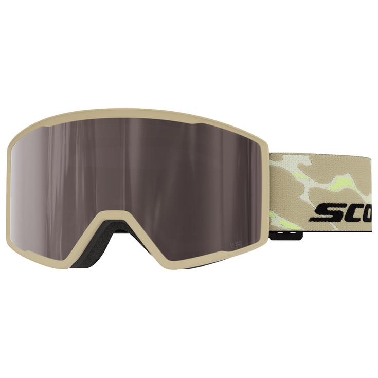 Scott Masque de Ski Trace Pro Mojave Beige Silver Chrome Présentation