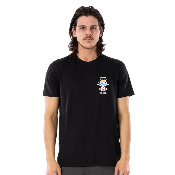 Rip Curl T-shirts Search Essential - Black Profiel