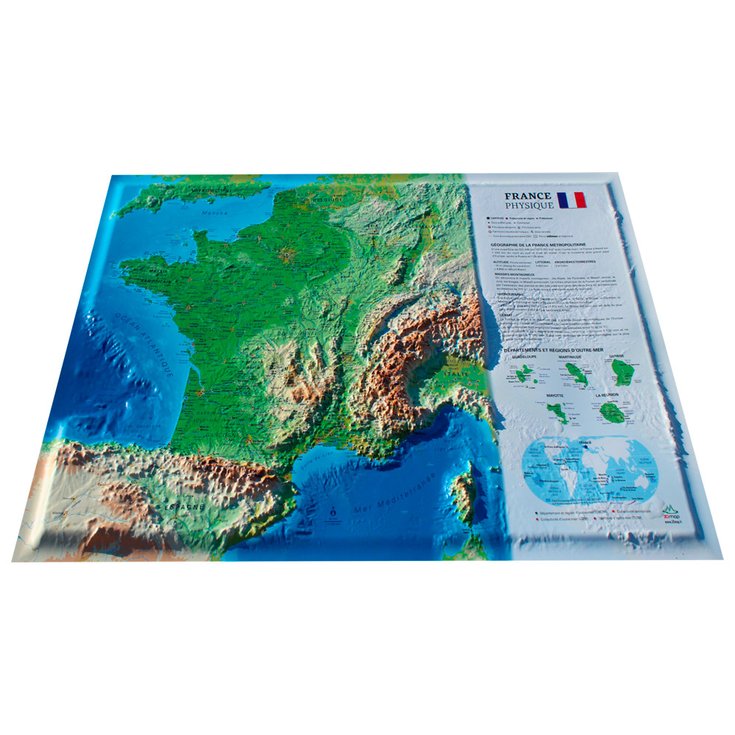 3DMAP Carte La France Physique Presentazione