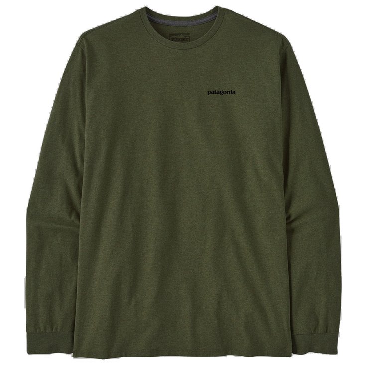 Patagonia T-Shirt P-6 Logo Responsibili-Tee L/S Torrey Pine Green Präsentation