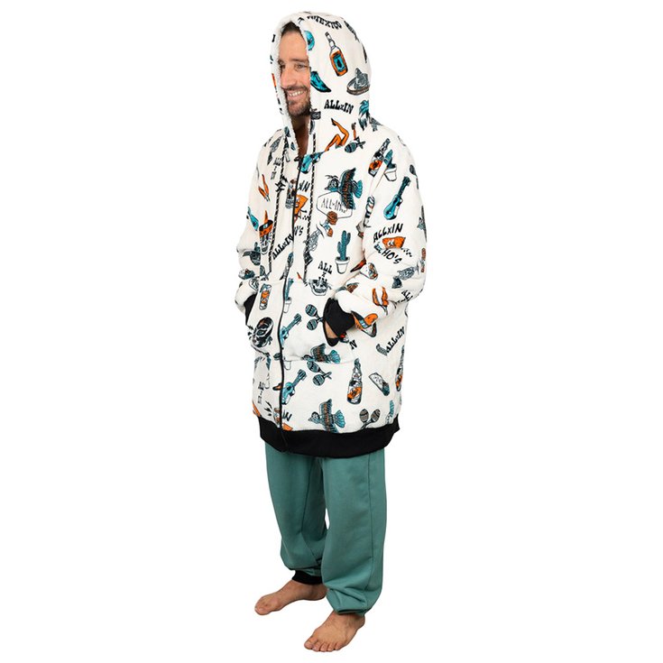 All-In Poncho Plaid Vest Mexicano Présentation