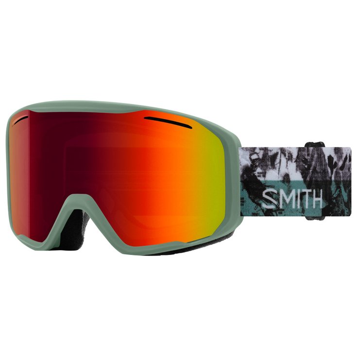 Smith Skibrillen Blazer Sage Brush Paste Up Red Sol-x Mirror Voorstelling