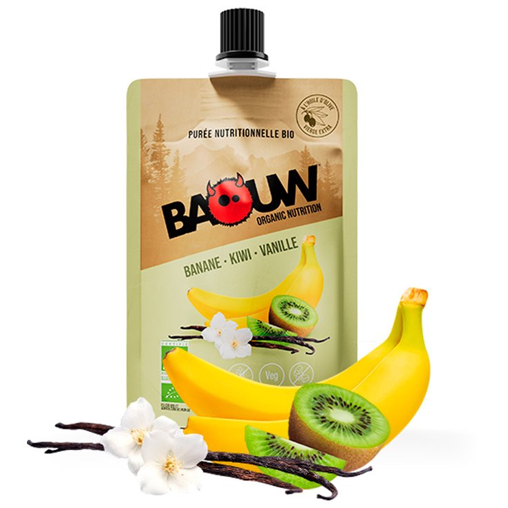 Baouw Brei/Püree Banane-Kiwi-Vanille 90G Präsentation