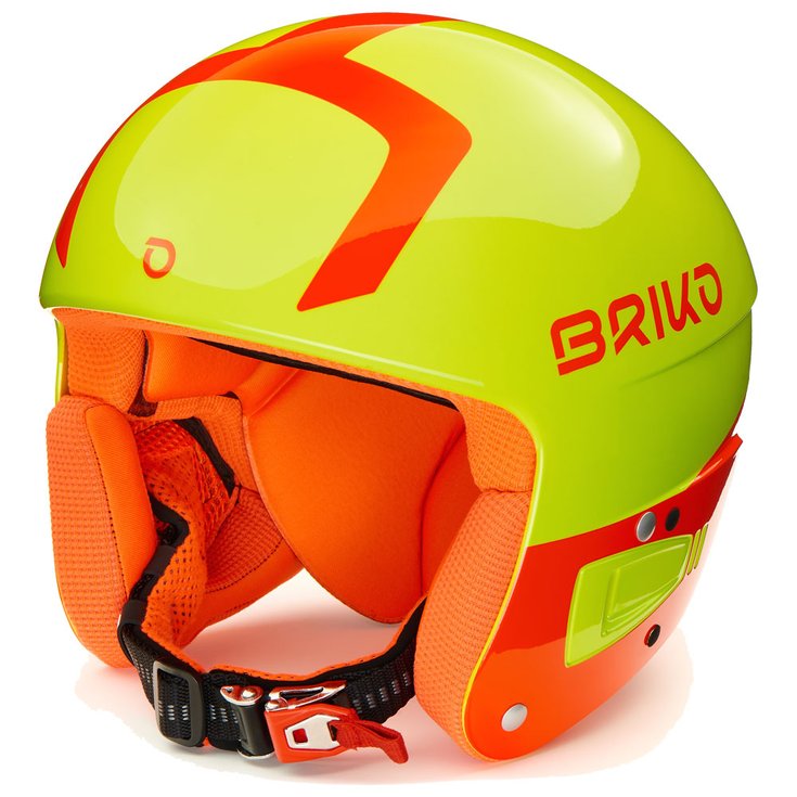 Briko Casque Vulcano Fis 6.8 Junior Yellow Fluo Orange Présentation