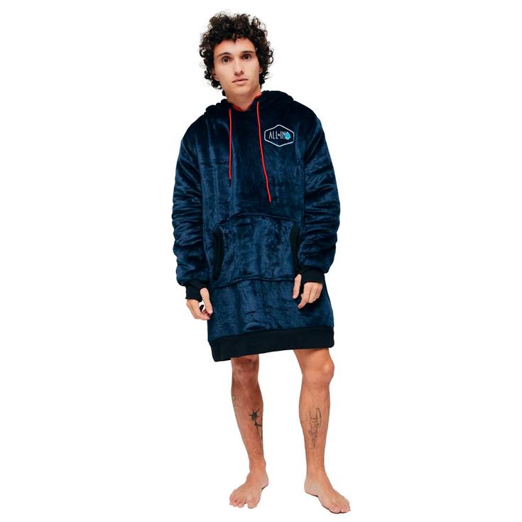 All-In Poncho Poncho Plaid Grey Blue Overview