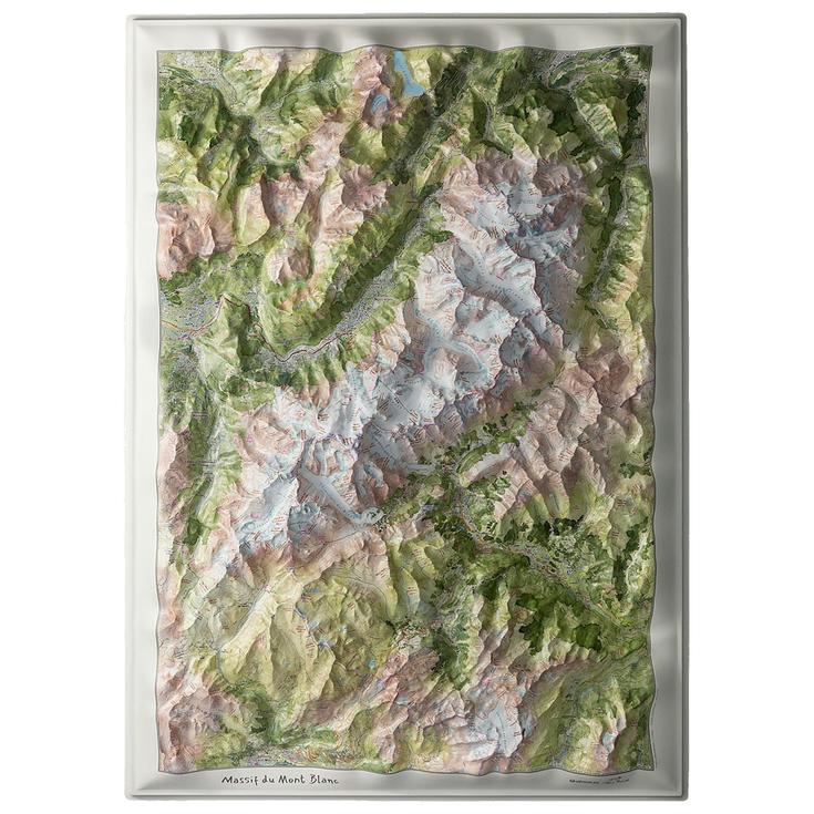 Deniveles Carte 3D Massif Du Mont Blanc Présentation