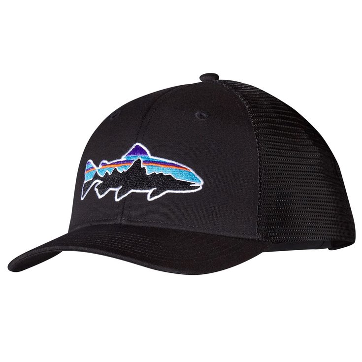 Patagonia Cap Fitz Roy Trout Trucker Hat Black Overview