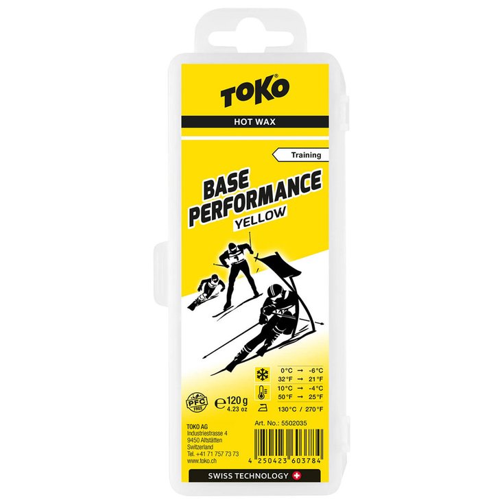 Toko Fartage glisse Nordique Base Performance Yellow 120 G Présentation