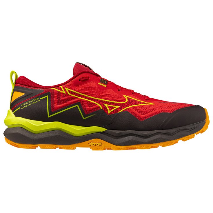 Mizuno Chaussures de trail Wave Daichi 9 High Risk Red Evening Primrose Présentation