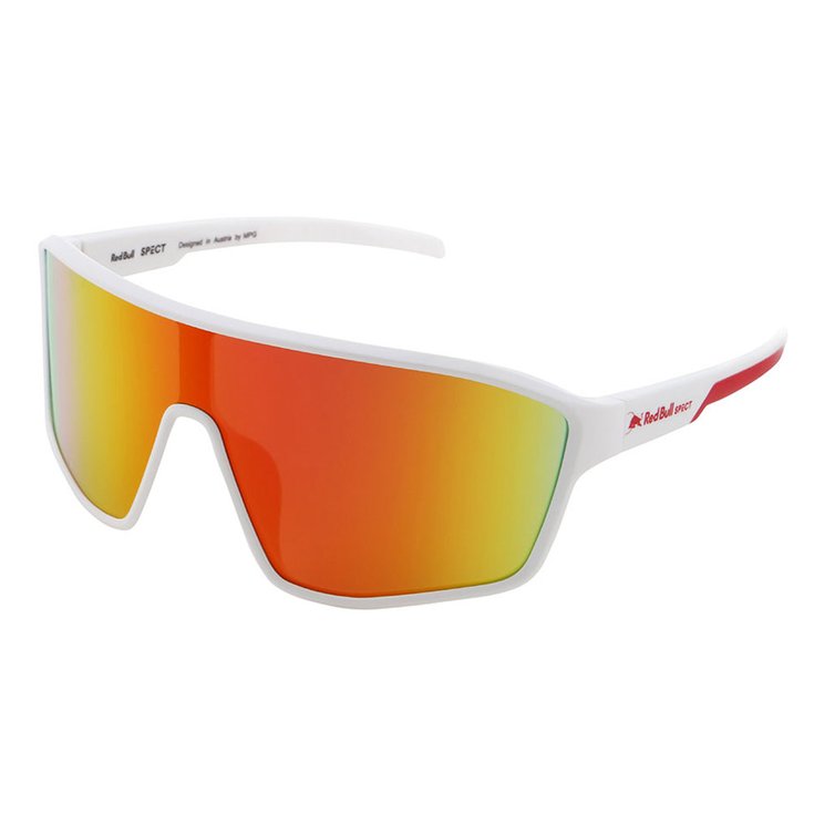Red Bull Spect Lunettes de soleil Daft White-Brown With Red Mirror Po Présentation