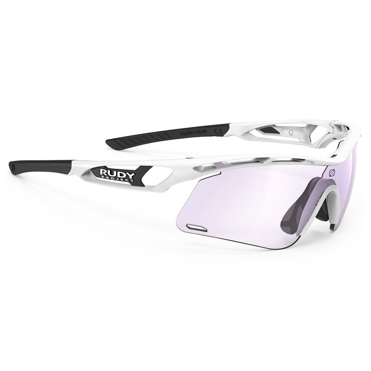 Rudy Project Tralyx + Slim White Gloss ImpactX Photochromic 2 Laser Purple Overview