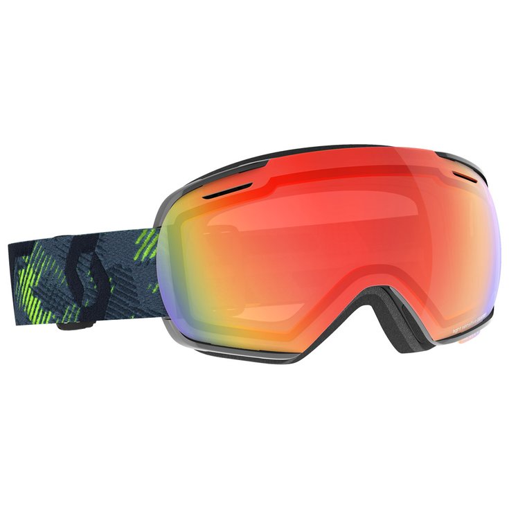 Scott Masque de Ski Linx Ls Ultralime Green Storm Grey Light Sensitive Red Chrome Illuminator Présentation