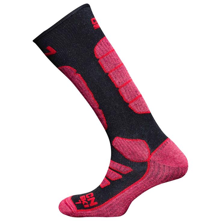 Curlynak Socks Ski Comfort Noir Orange Overview