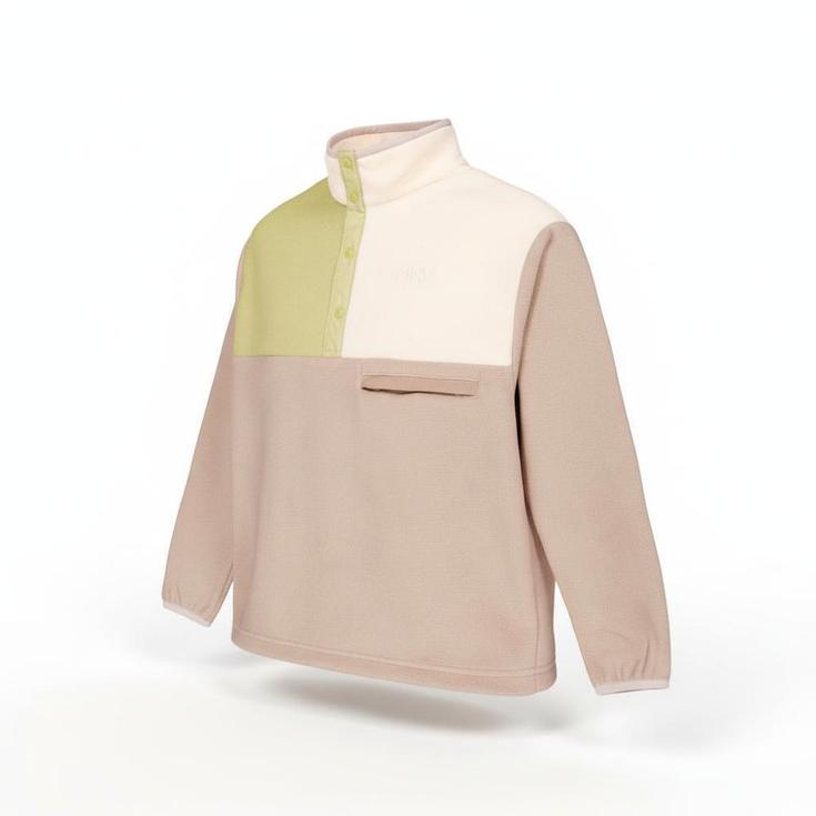 Picture Fleece Arcca W 1/4 Fleece Roebuck Hemp Vanilla Voorstelling