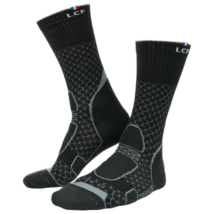 La Chaussette de France Socken Trekker High Noir Gris Präsentation