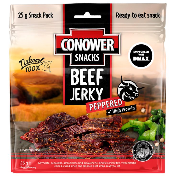 Conower Cibo liofilizzato Jerky 25 Spicy Beef Presentazione