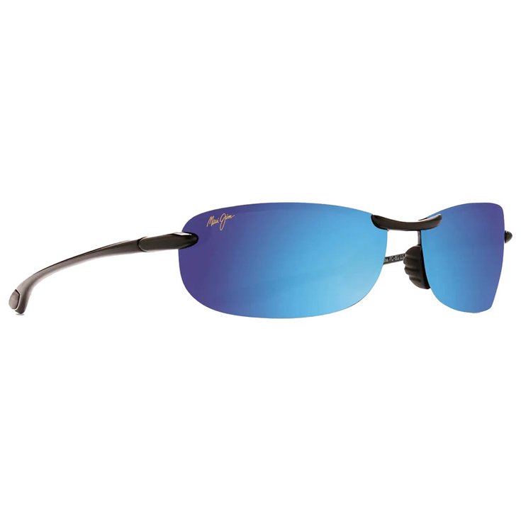 Maui Jim Lunettes de soleil Makaha Noir Brillant Blue Hawaii Présentation