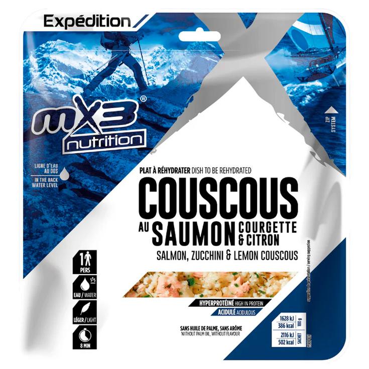 MX3 Nutrition Couscous au Saumon Courgette & Citron 130 g. 