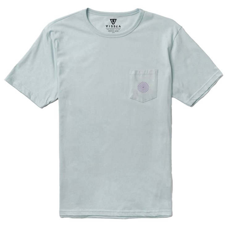 Vissla Tee-Shirt Psycho Surf Organic Grey Mist Overview