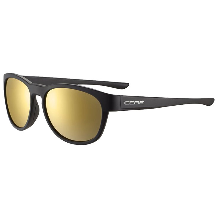 Cebe Sunglasses Queenstown Matt Black Gold Zone Brown Cat .3 Gold Overview