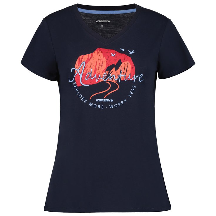 Icepeak Wander-T-Shirt Beaune Bleu Fonce Präsentation