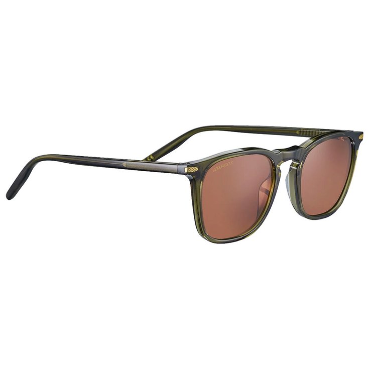 Serengeti Zonnebrillen Delio Shiny Crystal Khaki Mineral Polarized Drivers Voorstelling
