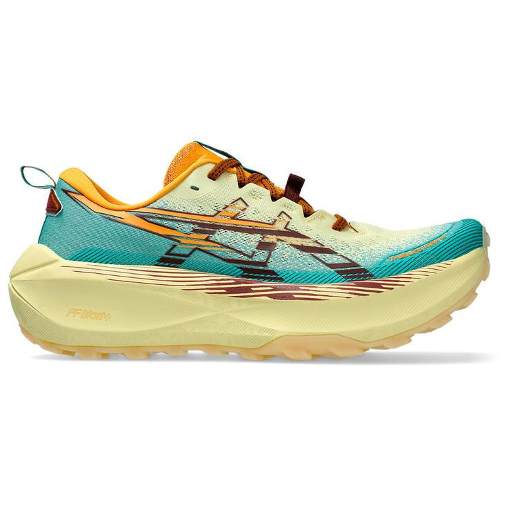 Asics Trailrunning-Schuhe Trabuco Max 4 Wheat Yellow Dark Red Planet Präsentation