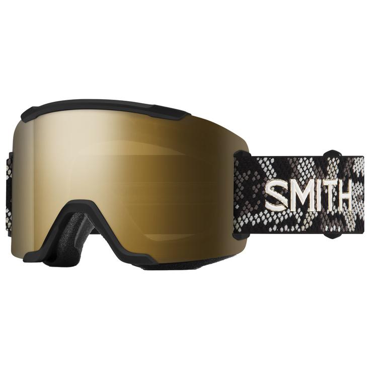 Smith Squad 2 Black Snakeskin Chromapop Sun Black Gold Mirror + Clear 