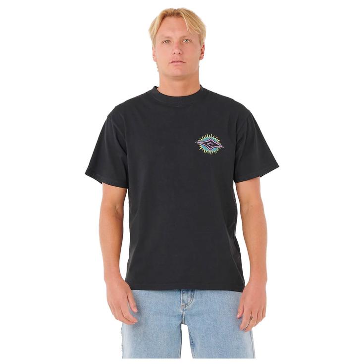 Rip Curl T-shirts Raw Burst Tee Shirt Black Voorstelling