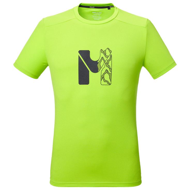 Millet Tee-shirt de rando Kamet Map Short Sleeve Macaw Green Présentation