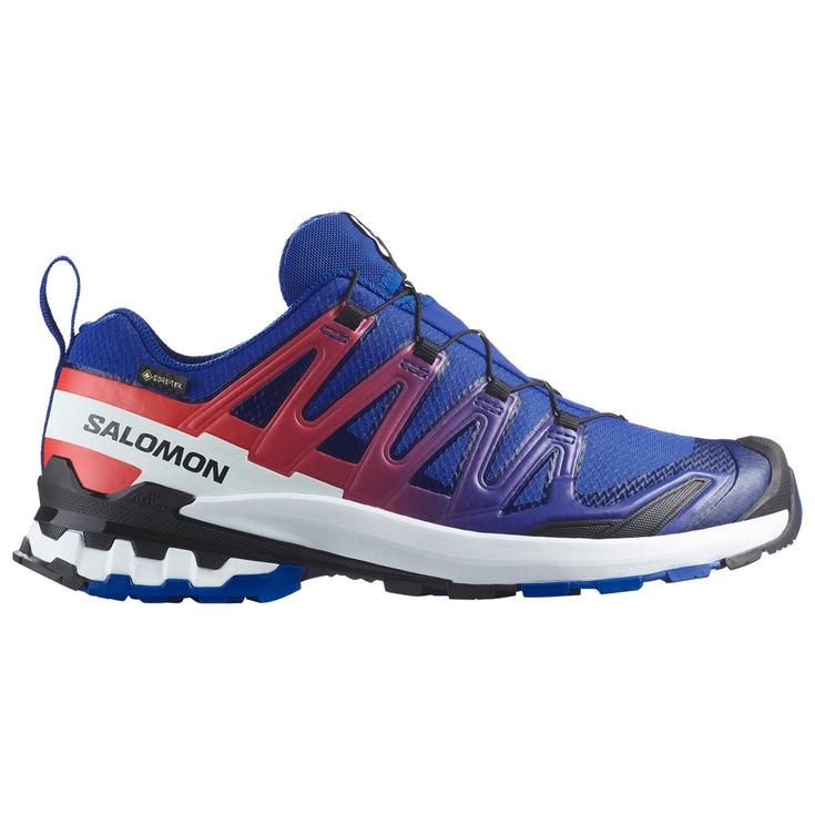 Salomon Trailrunning-Schuhe Xa Pro 3D V9 Gore-Tex Equipe Surf The Web Fiery Red White Präsentation