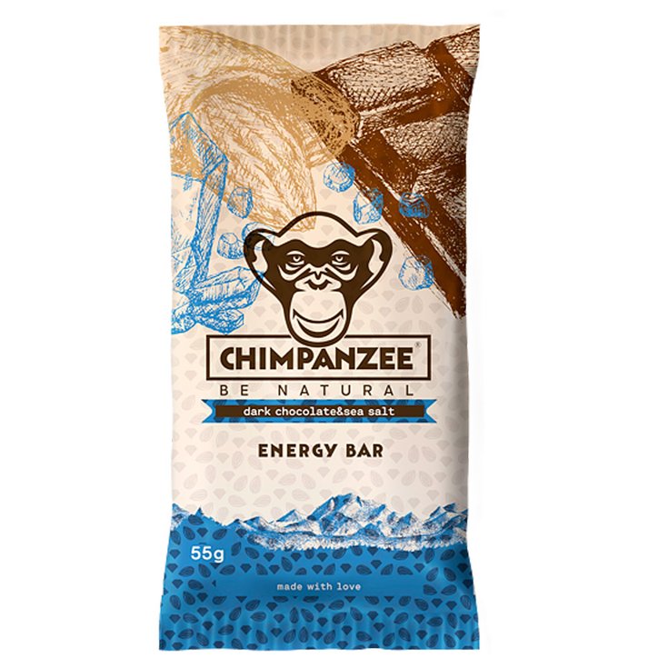 Chimpanzee Barre Energétique Energy Bars Energy Bar - Dark Chocolate & Sea Salt Présentation