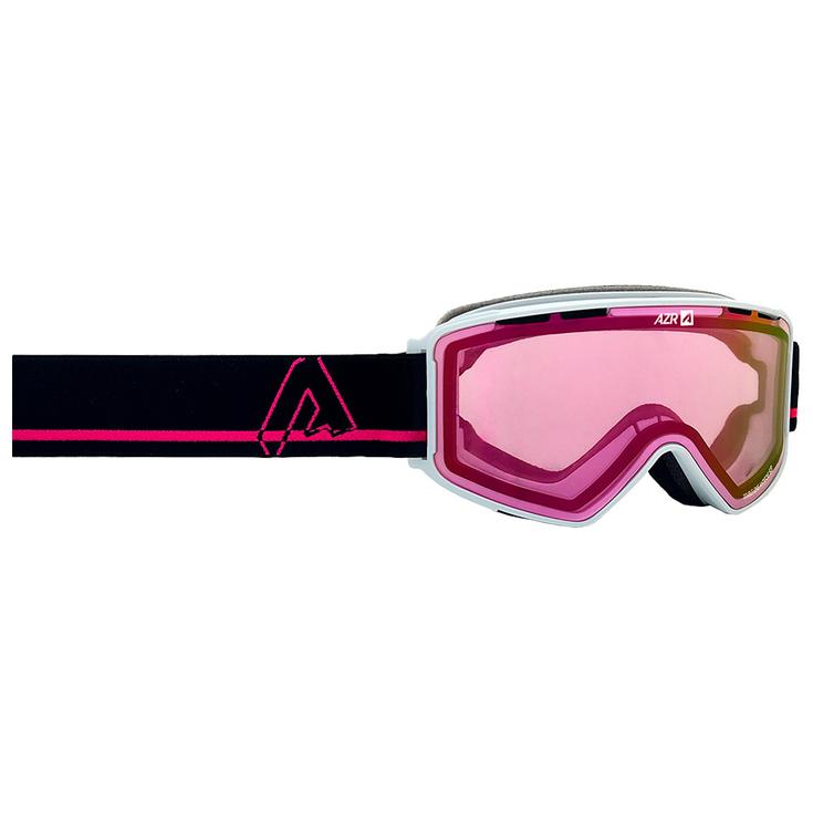AZR Skibrille Twister Otg Blanc Verni Irisé Rose Präsentation