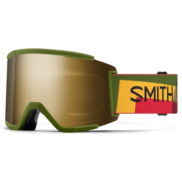 Smith Skibrille Squad XL High Fives Chromapop Sun Black Gold Mirror + Chromapop Storm Blue Sensor Mirror Präsentation